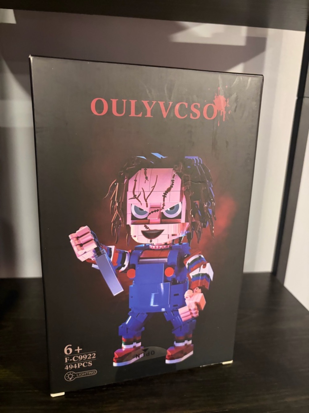 LED Horror Doll Building Block Set (494 PCS) – Chucky-Inspired Figure